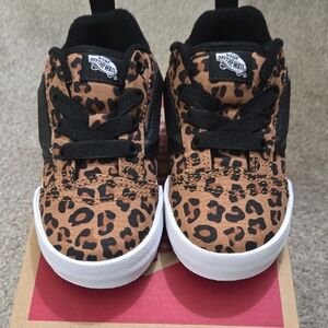 Vans Toddler Brown And Black Leopard Sneakers